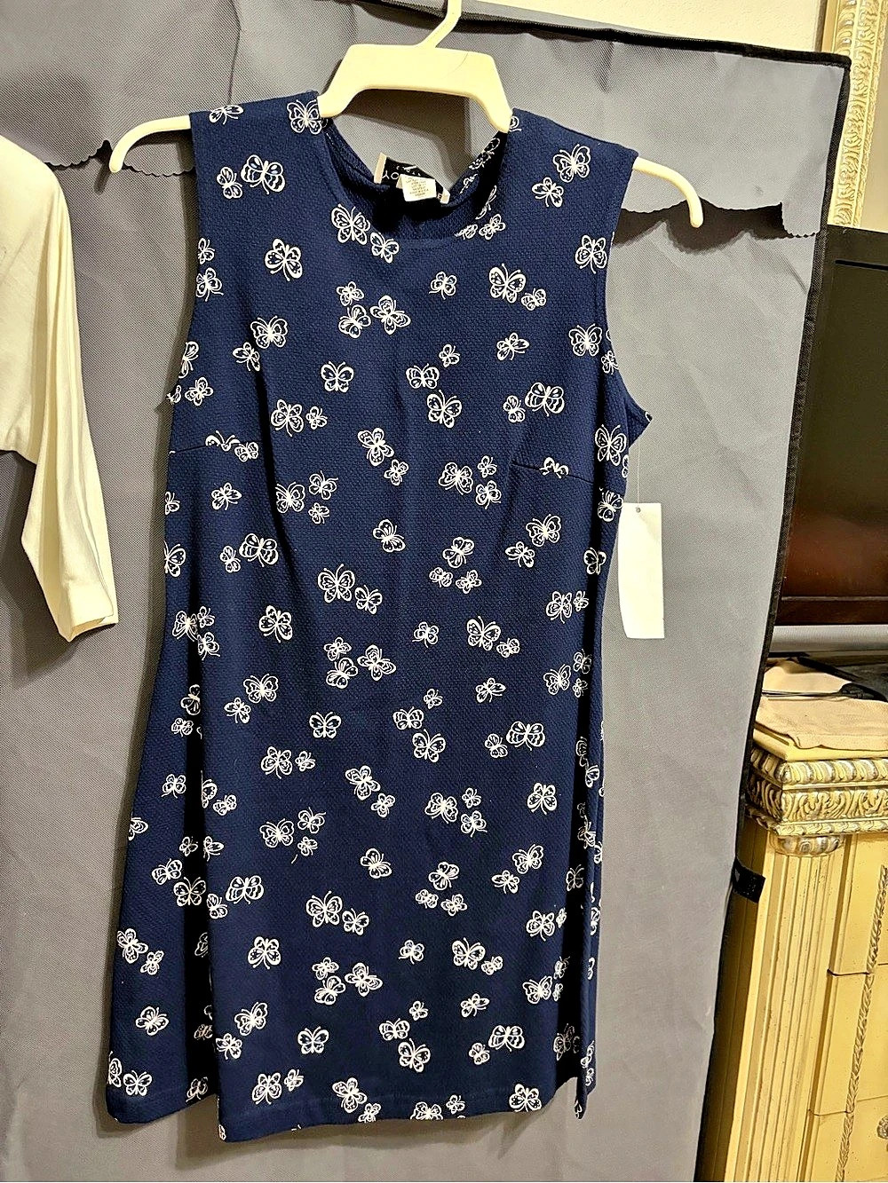 YOUNIQUE Floral Mini Dress in Blue & White